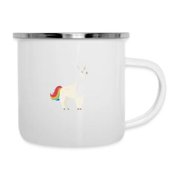 Llamacorn | Cute Llama Unicorn Illustration - Camper Mug - white - Right