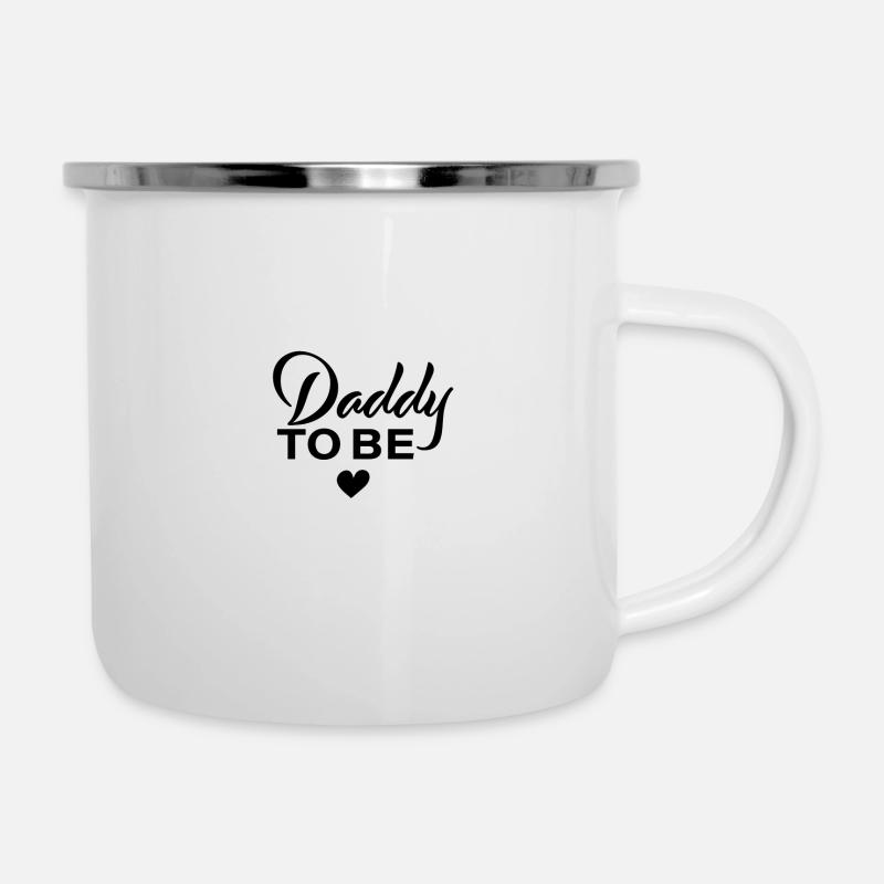 Papa sera Papa Père Tu vas être papa - Tasse émaillée - blanc