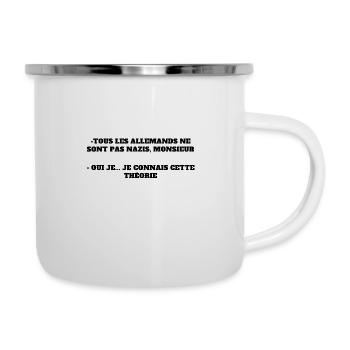 "Oui je... je connais cette théorie" - Tasse émaillée - blanc - Droite