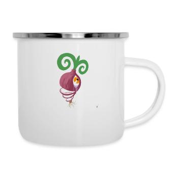 Crying Onion - Emaille-Tasse - Weiß - Rechts