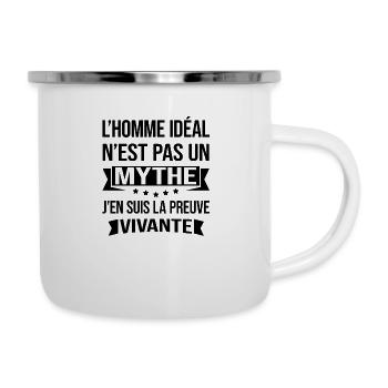 L'HOMME IDÉAL - Tasse émaillée - blanc - Droite
