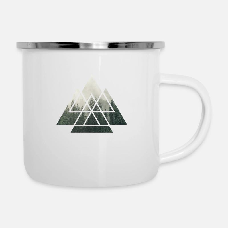 Forest nature geometry - Camper Mug - white