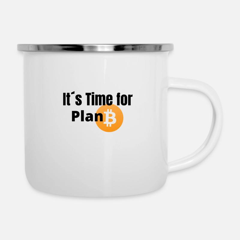 Bitcoin - Tasse émaillée - blanc