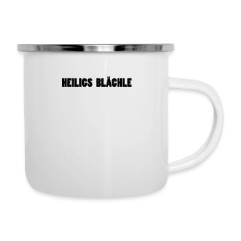Heiligs Blächle - Emaille-Tasse - Weiß - Rechts