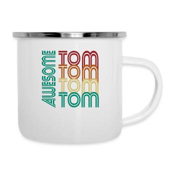 TOM Awesome first name T-shirt personalized gift tom - Camper Mug - white - Right