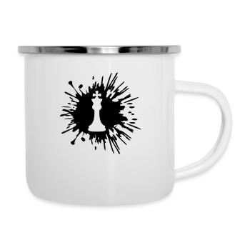 Les échecs des taches de couleur - Tasse émaillée - blanc - Droite