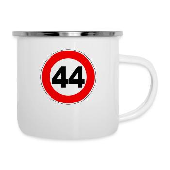44th Birthday - 44 - Celebration - Street Sign Sign - Camper Mug - white - Right