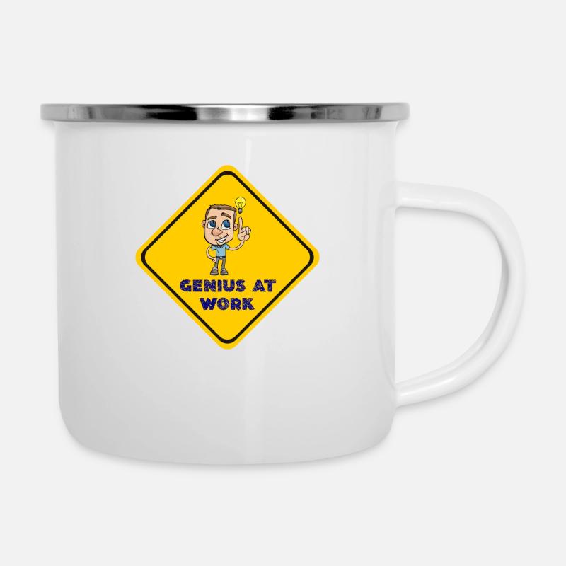 Le geek de génie - Tasse émaillée - blanc