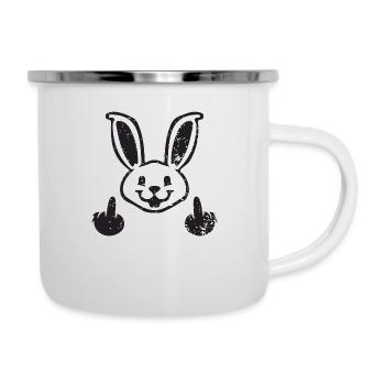 Cheeky Rabbit - Lapin insolent - Majeur - Tasse émaillée - blanc - Droite