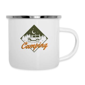 Camping Adventure 2021 - Tasse émaillée - blanc - Droite
