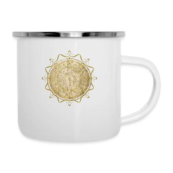 mandala bouddhisme spiritualité - Tasse émaillée - blanc - Droite