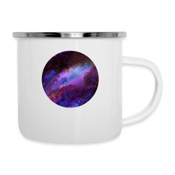 Galaxy Design - Emaille-Tasse - Weiß - Rechts
