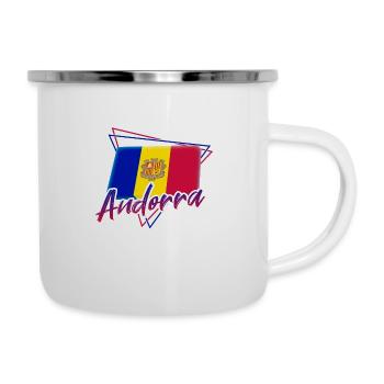 Andorra - Emaille-Tasse - Weiß - Rechts
