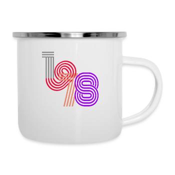1978 - Emaille-Tasse - Weiß - Rechts