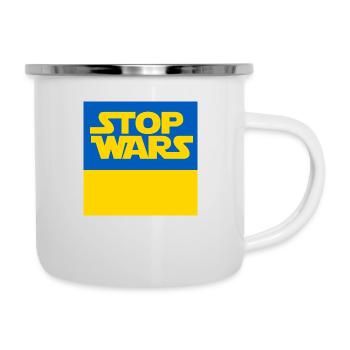 Ukraine - Tasse émaillée - blanc - Droite