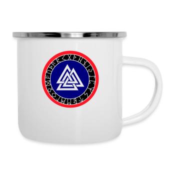 Wikinger Kompass Wotan - Emaille-Tasse - Weiß - Rechts