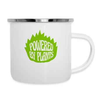 Powered by plants - Emaille-Tasse - Weiß - Rechts