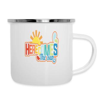 Voici le Soleil - Tasse émaillée - blanc - Droite