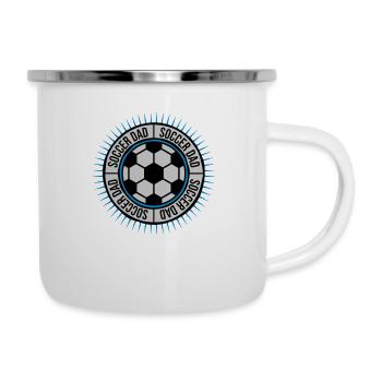 Logo Sport Soccer Dad - Emaille-Tasse - Weiß - Rechts