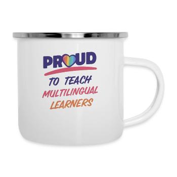 Fier d’enseigner aux apprenants multilingues Mehrsprachig - Tasse émaillée - blanc - Droite
