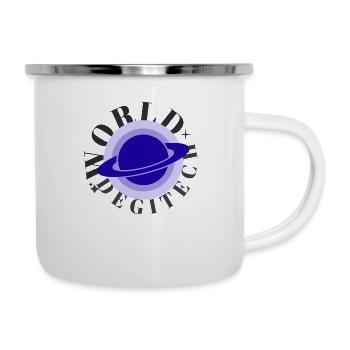 World degitech design tshirt - Tasse émaillée - blanc - Droite