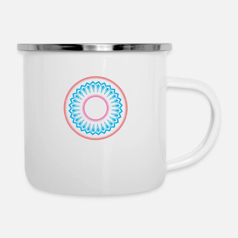 Simple mandala design pattern - Camper Mug - white