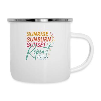 Sunrise Sunburn Sunset Repeat - Camper Mug - white - Right