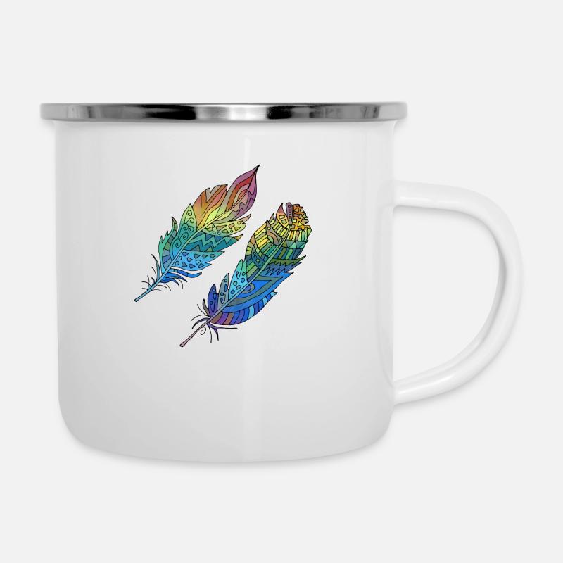 Stylo - Tasse émaillée - blanc