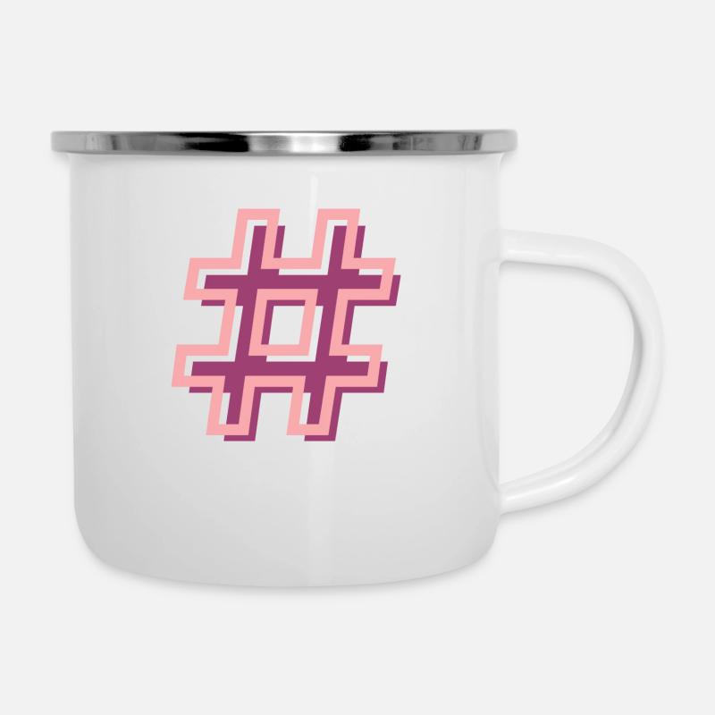 Hashtag - Camper Mug - white