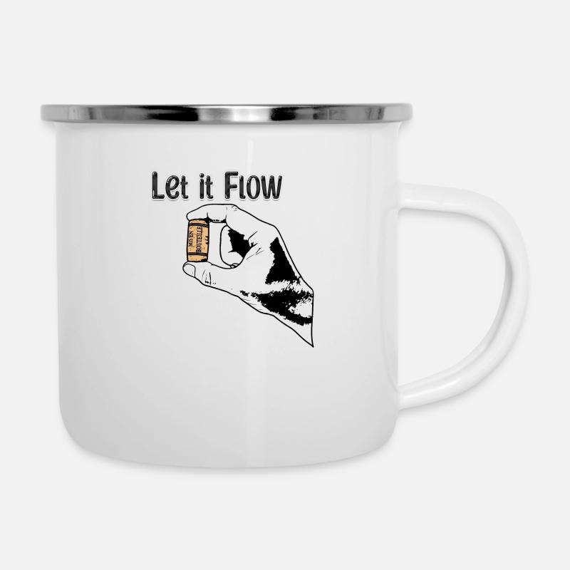 Let it Flow good boy - Camper Mug - white