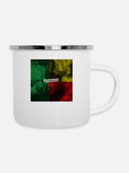 Mode Bob - Emaille-Tasse - Weiß