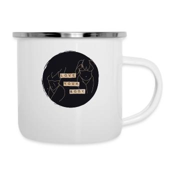 Body Love - Emaille-Tasse - Weiß - Rechts