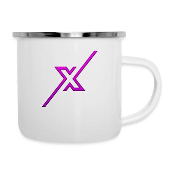 Forme de symbole typographie lettre Alphabet X - Tasse émaillée - blanc - Droite