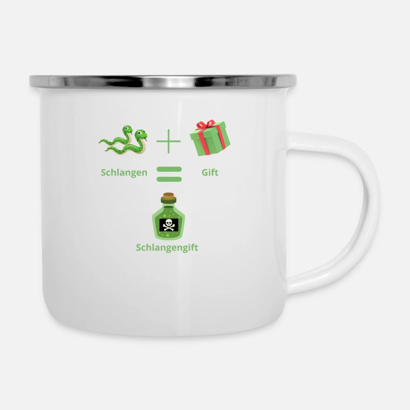 Schlangengift - Emaille-Tasse - Weiß