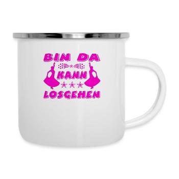 Tanzen - Emaille-Tasse - Weiß - Rechts