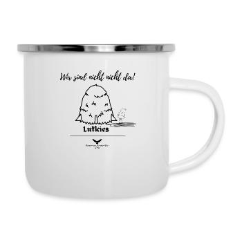 Spreewald Lutkies Sagen kleine Leute - Emaille-Tasse - Weiß - Rechts