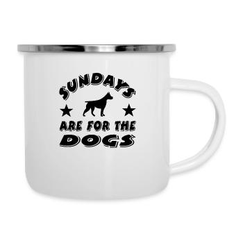 Canine - Tasse émaillée - blanc - Droite