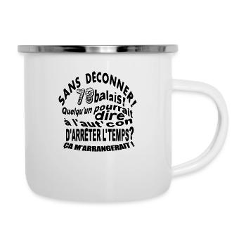 78 ans / anniversaire 78 ans / vintage - Tasse émaillée - blanc - Droite