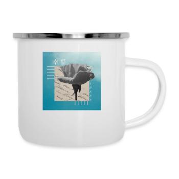 Giapponese - Tazza smaltata - bianco - Destra