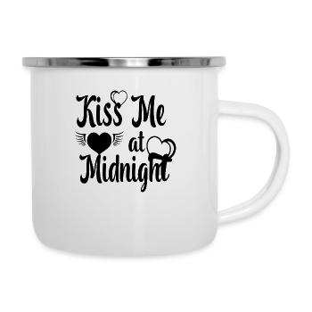 Embrasse-moi à minuit - Tasse émaillée - blanc - Droite