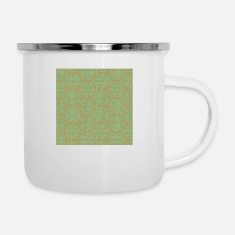 Chinese pattern - Camper Mug - white