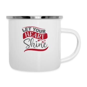 Let your Heart shine - Emaille-Tasse - Weiß - Rechts