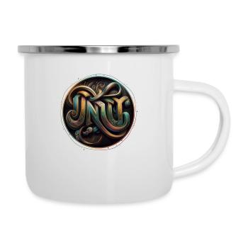 Graffiti Inspirierend V5 - Emaille-Tasse - Weiß - Rechts