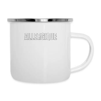 Allergique à Macron - Tasse émaillée - blanc - Droite