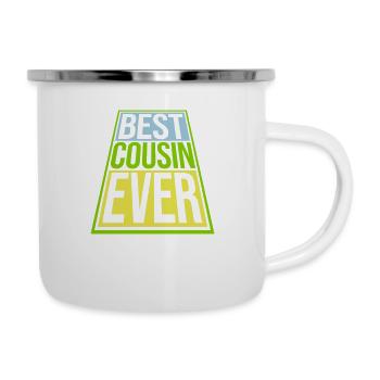 best cousin ever Zitat - Emaille-Tasse - Weiß - Rechts