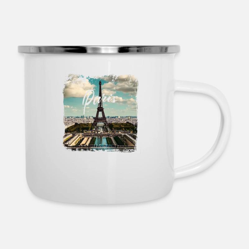 Paris Tour Eiffel style décontracté - Tasse émaillée - blanc