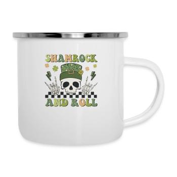 Shamrock en Roll - Emaille mok - wit - Rechts