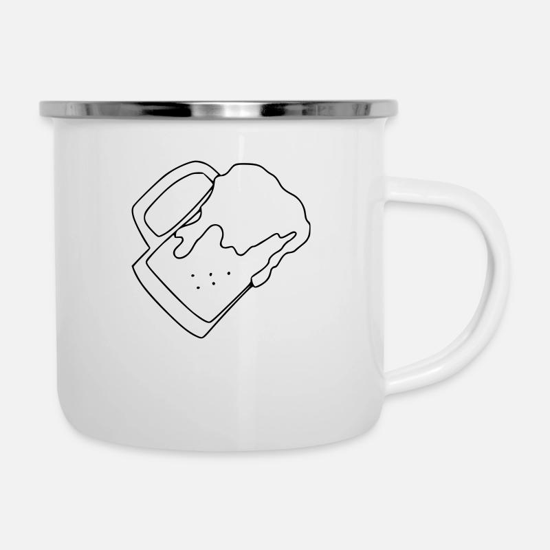 Fête de dessin de bière Célébrez le noir - Tasse émaillée - blanc