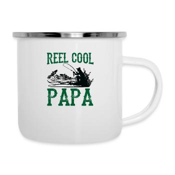 Echt Cooler Papa - Emaille-Tasse - Weiß - Rechts