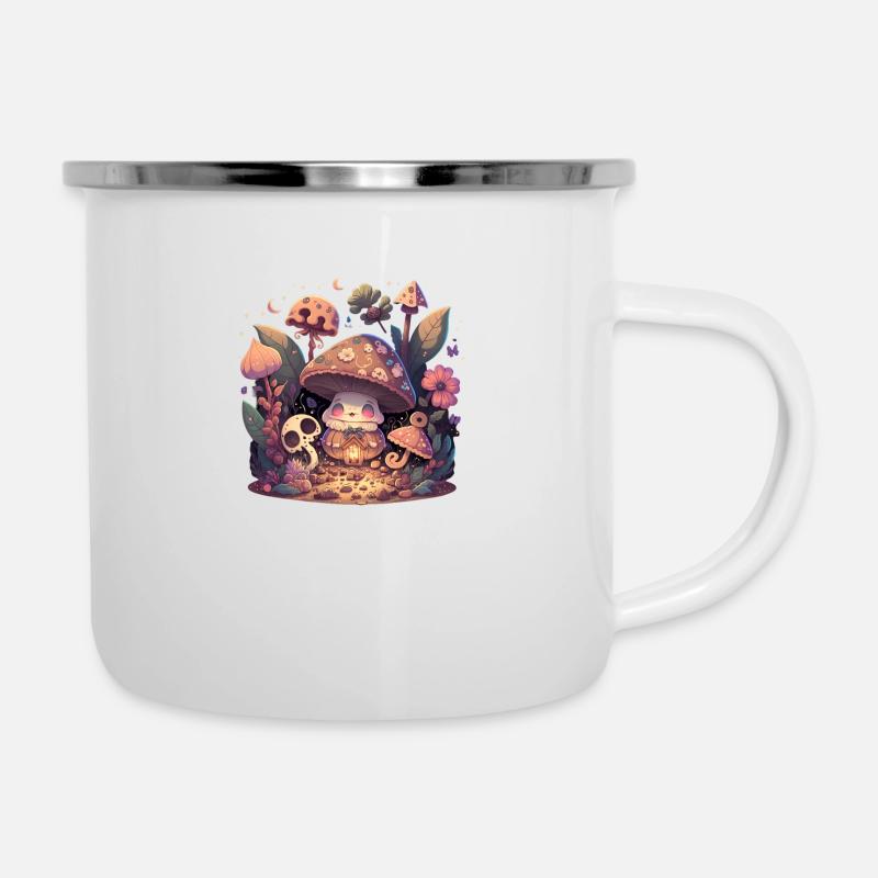 Cottage Core Mushroom - Camper Mug - white